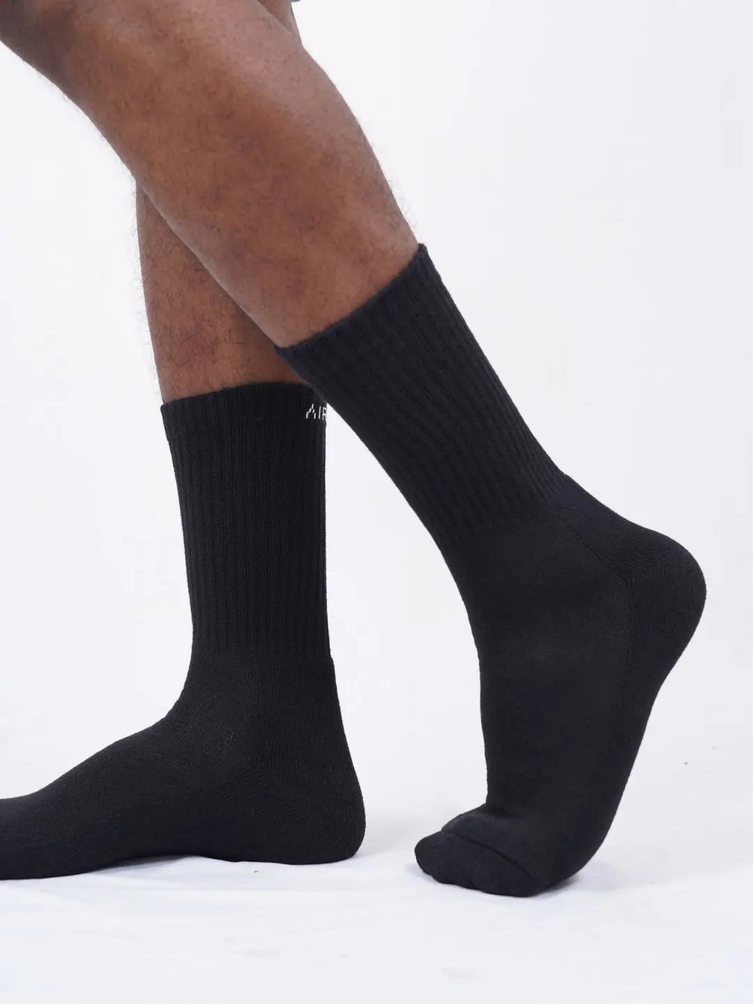 Air Garb Crew Black Socks for Men & Women - Cushion Breathable - Pack of 3
