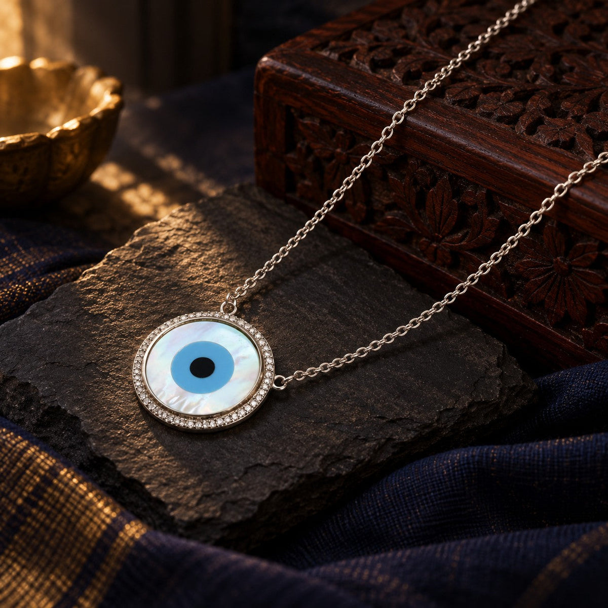 Evil Eye Nazarbattu Neckpiece